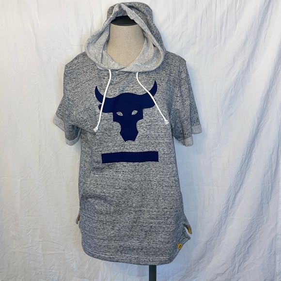 NWOT Men’s Project Rock collection terry cuffed short sleeve hoodie - Picture 1 of 5